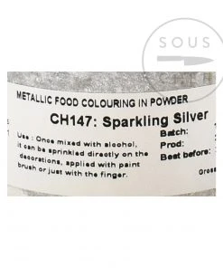 Deco Relief Edible Metallic Sparkling Silver Powder Food Colour 25g Ingredients