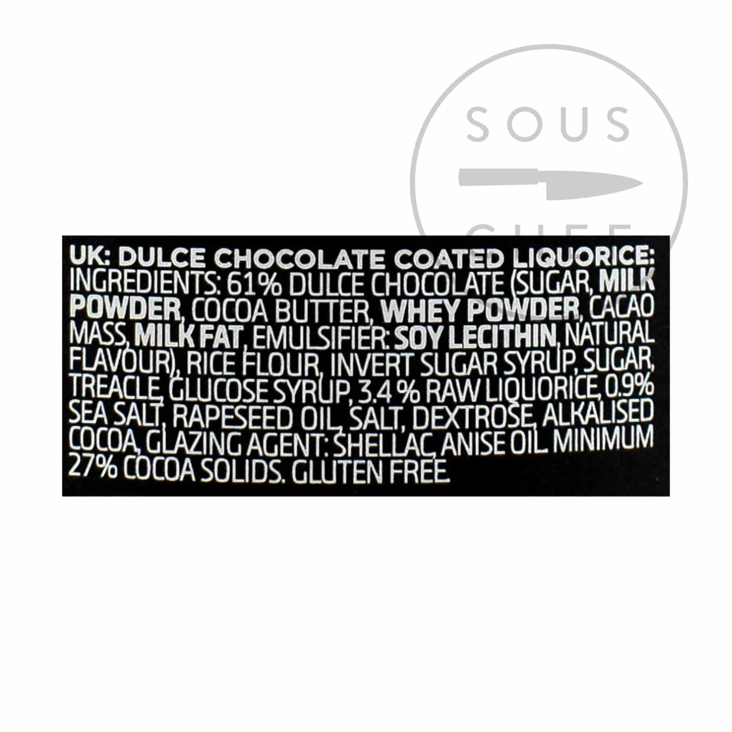 Ingredients Lakrids Liquorice D - Salt Caramel Chocolate Liquorice 125g 6 Ingredients Lakrids Liquorice D - Salt Caramel Chocolate Liquorice 125g