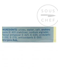 Pujado Solano Manzanilla Olives With Anchovy 1.4kg Ingredients