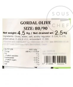 Jose Lou Ingredients Whole Gordal Olives 2.5kg