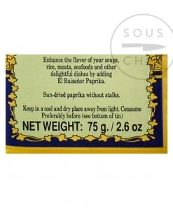 El Ruisenor Sundried Paprika D.O. Murcia Dulce 75g Ingredients