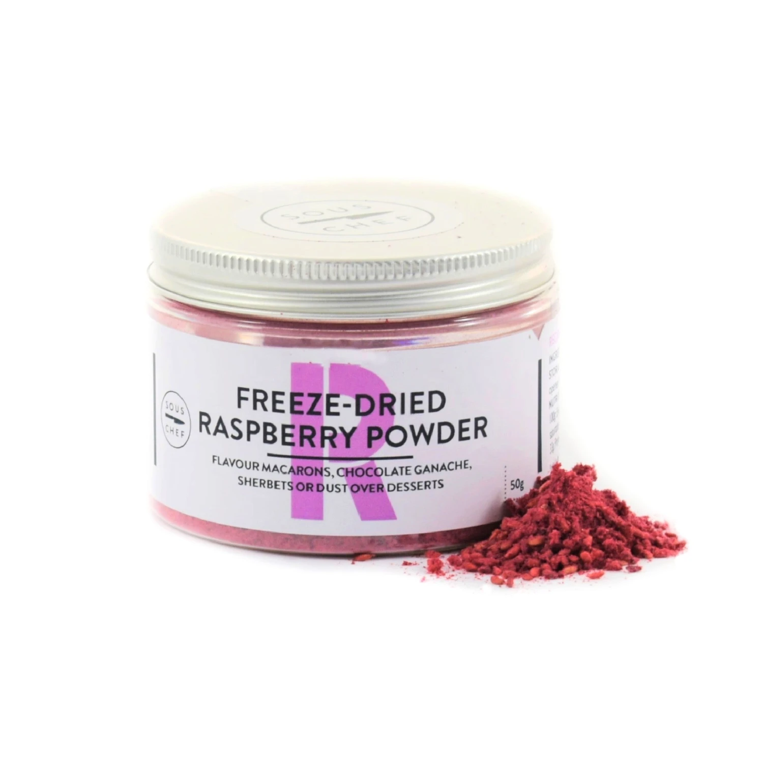 Sous Chef Freeze-Dried Raspberry Powder 50g 3 Sous Chef Freeze-Dried Raspberry Powder 50g