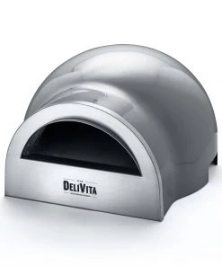 DeliVita Wood Fired Pizza Oven Hale Grey