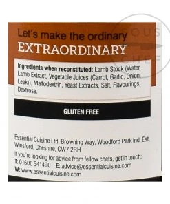 Essential Cuisine Lamb Glace 600g Ingredients