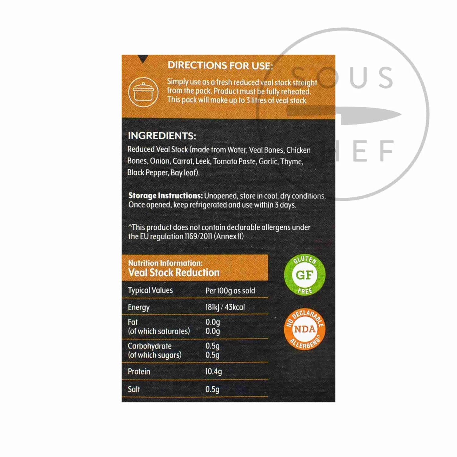 Ingredients Essential Cuisine Signature Veal Stock Reduction 1 Litre 4 Ingredients Essential Cuisine Signature Veal Stock Reduction 1 Litre