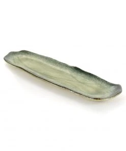 Kiji Stoneware & Ceramics Green Glaze Sushi Platter