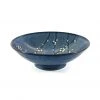 Kiji Stoneware & Ceramics Blue Sakura Shallow Bowl 24.5cm