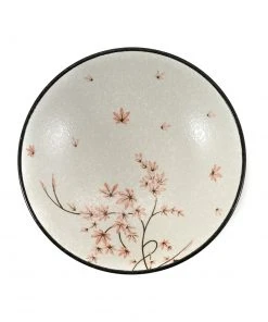 Kiji Stoneware & Ceramics Maple Leaf Shallow Bowl 24.5cm