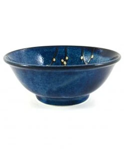 Kiji Stoneware & Ceramics Blue Sakura Ramen Bowl