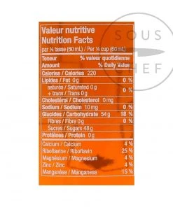 Ingredients Escuminac Extra Rare Light Maple Syrup 200ml