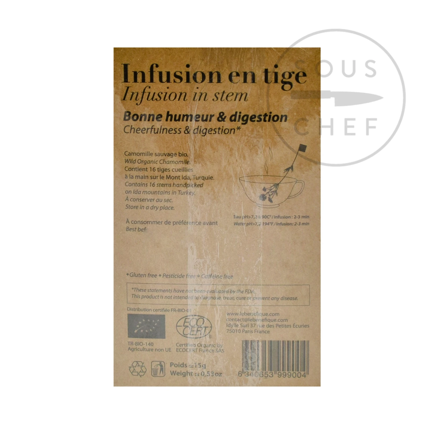 Ingredients Le Benefique Organic Wild Chamomile Herbal Tea Stems 4 Ingredients Le Benefique Organic Wild Chamomile Herbal Tea Stems