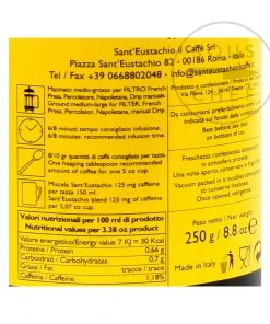 Sant 'Eustachio Il Caffe Sant'Eustachio Ground Coffee 250g Ingredients