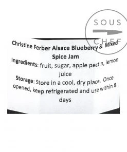 Christine Ferber Alsace Blueberry & Mixed Spice Jam 220g Ingredients