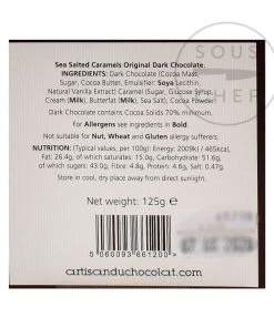 Artisan Du Chocolat Sea Salted Caramels Chocolate Bars & Confectionery