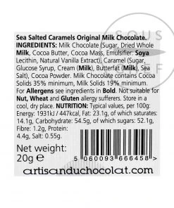 Artisan Du Chocolat Sea Salted Caramels Original Milk Chocolate