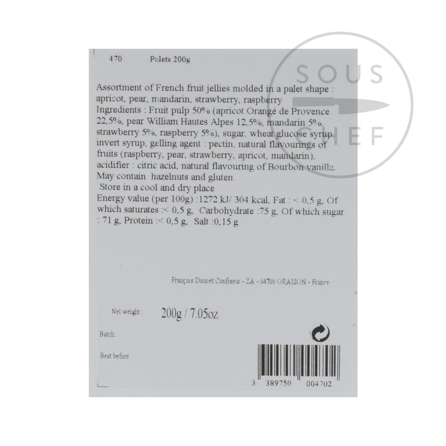 Francois Doucet Fruit Jellies 200g 4 Francois Doucet Fruit Jellies 200g