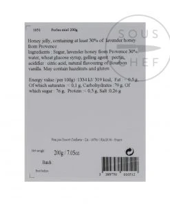 Ingredients Francois Doucet Lavender Honey Jellies 200g
