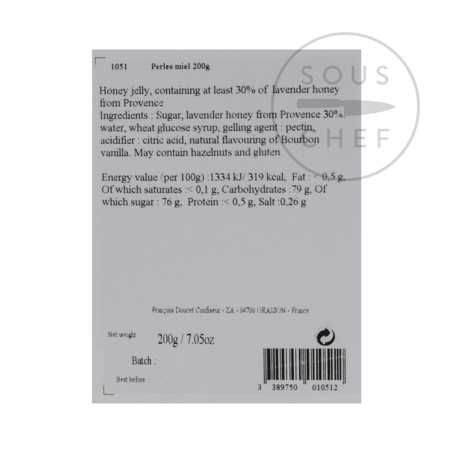 Ingredients Francois Doucet Lavender Honey Jellies 200g 4 Ingredients Francois Doucet Lavender Honey Jellies 200g