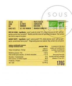 Francois Doucet Organic Quince Paste 170g