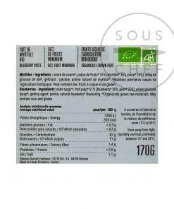 Francois Doucet Organic Blueberry Paste 170g