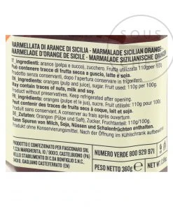 Ingredients Fiasconaro Orange Marmalade 360g
