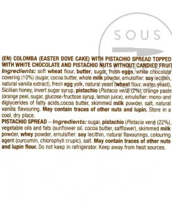 Snacks, Confectionery & Cake Fiasconaro Pistachio & White Chocolate Colomba Gift Box 1kg