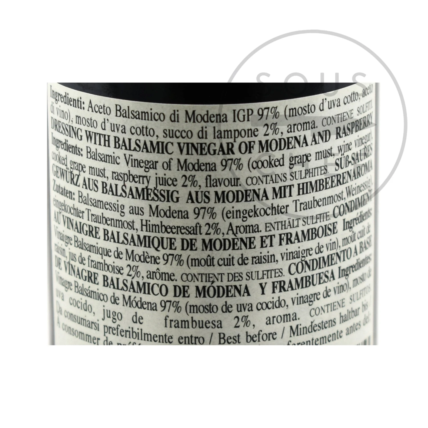 Ingredients Giuseppe Giusti Infused Balsamic Vinegar Collection - Truffle, Fig & Raspberry 4 Ingredients Giuseppe Giusti Infused Balsamic Vinegar Collection - Truffle, Fig & Raspberry