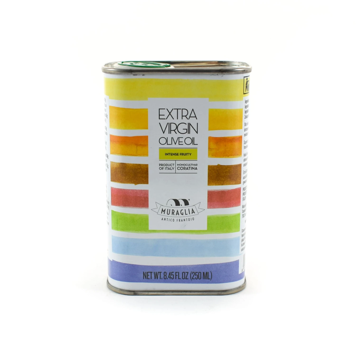Frantoio Muraglia Extra Virgin Olive Oil Rainbow Tin 250ml 3 Frantoio Muraglia Extra Virgin Olive Oil Rainbow Tin 250ml