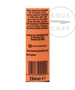 Henderson's Relish 284ml Ingredients 7 Henderson's Relish 284ml Ingredients