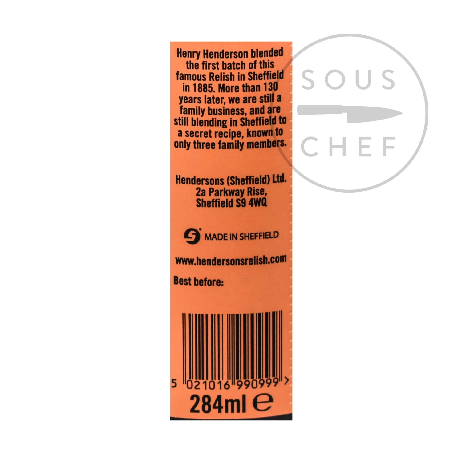 Henderson's Relish 284ml Ingredients 5 Henderson's Relish 284ml Ingredients