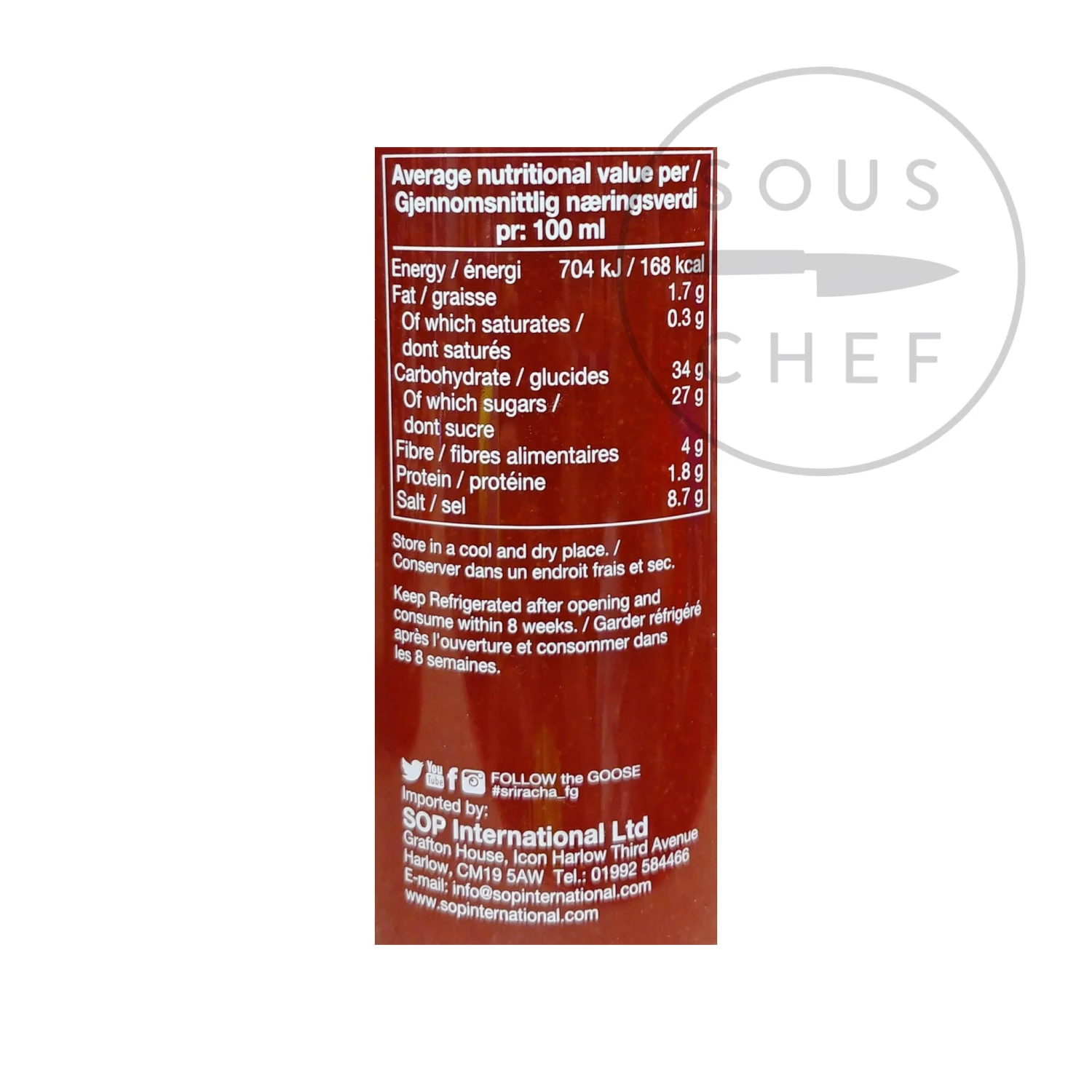 Ingredients Flying Goose Sriracha - Super Hot 8 Ingredients Flying Goose Sriracha - Super Hot