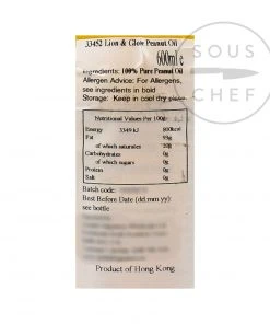 Lion Peanut Oil 600ml Ingredients