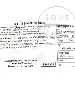 Ingredients MAGGI Thai Style Seasoning Sauce 680ml