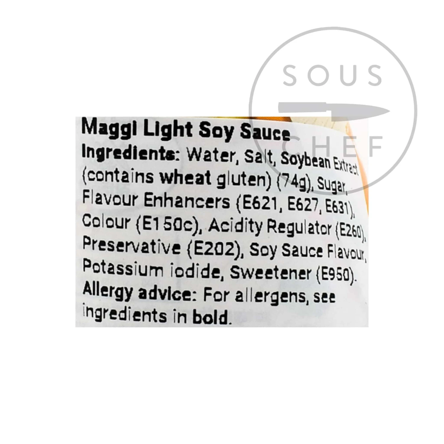MAGGI Light Soy Sauce Nuoc Tuong Dau Nanh 700ml Ingredients 4 MAGGI Light Soy Sauce Nuoc Tuong Dau Nanh 700ml Ingredients