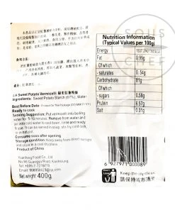 Chuan Tong Mei Shi Sweet Potato Vermicelli 400g Gluten Free Ingredients