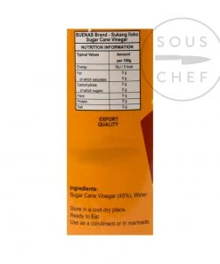 Ingredients Buenas Sugar Cane Vinegar Sukang Iloko 750ml