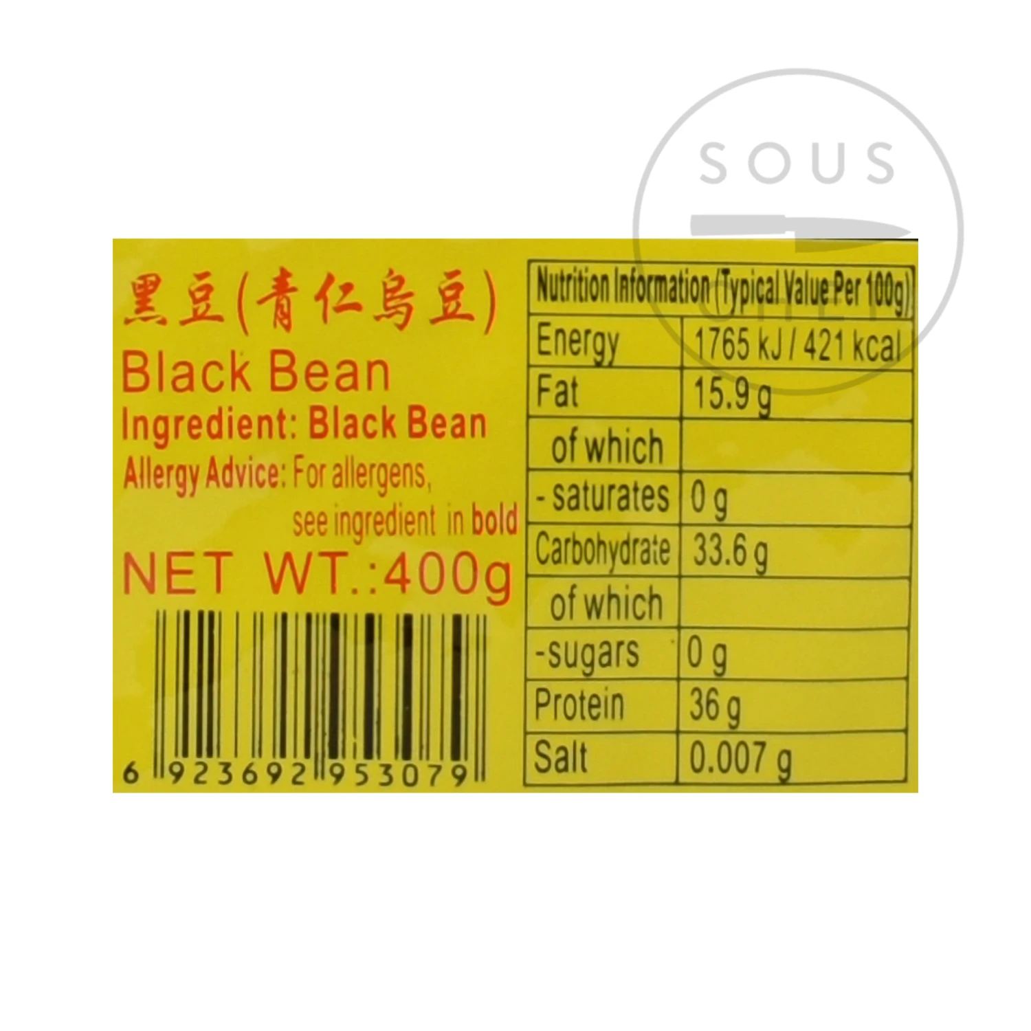 Guangdong Chinese Black Beans 400g Ingredients 4 Guangdong Chinese Black Beans 400g Ingredients