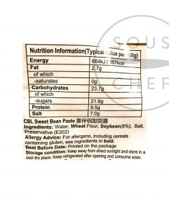 CBL Sweet Fermented Sauce 180g Ingredients