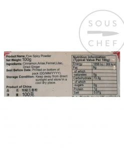 ZF Ingredients Chinese Five Spice Pouch 100g