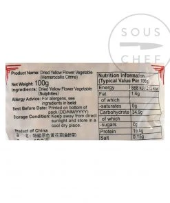 Zheng Fang Ingredients Chinese Lily Flower - Yellow Flower Vegetable 100g