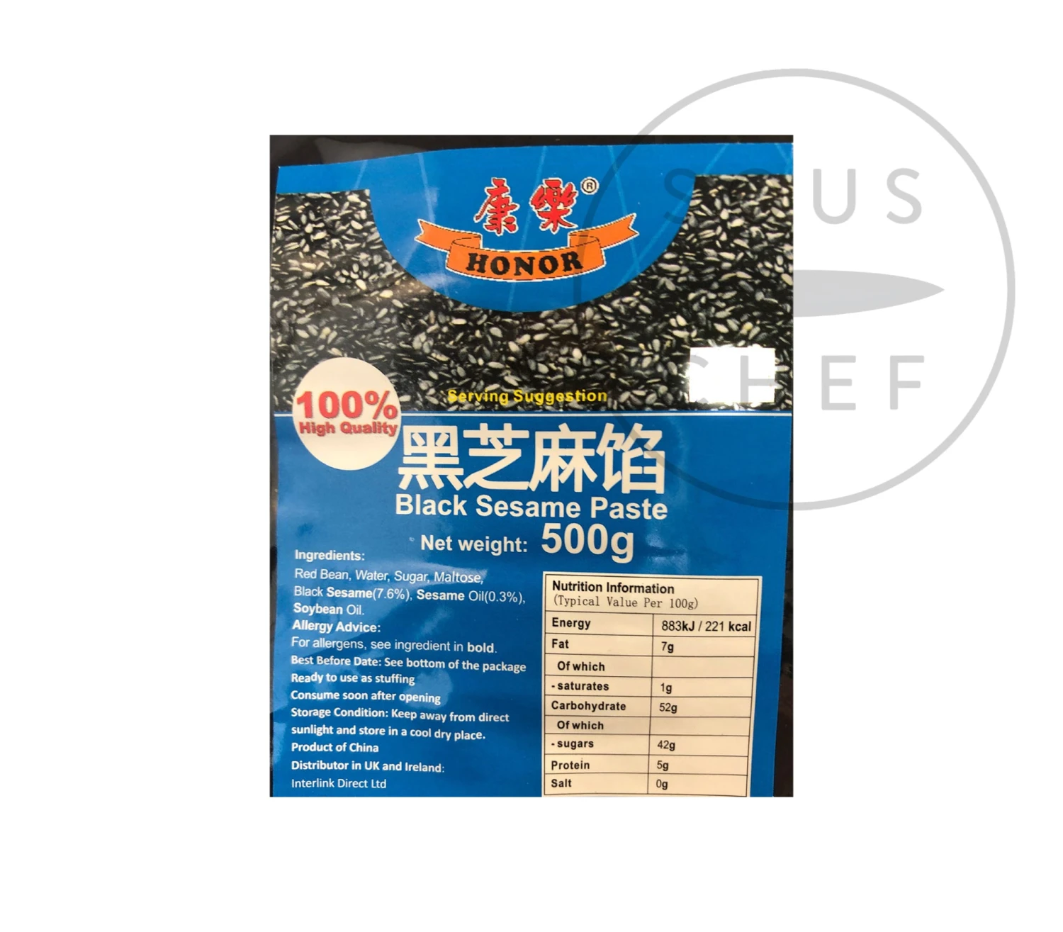 HONOR Sweetened Black Sesame Paste 500g 4 HONOR Sweetened Black Sesame Paste 500g