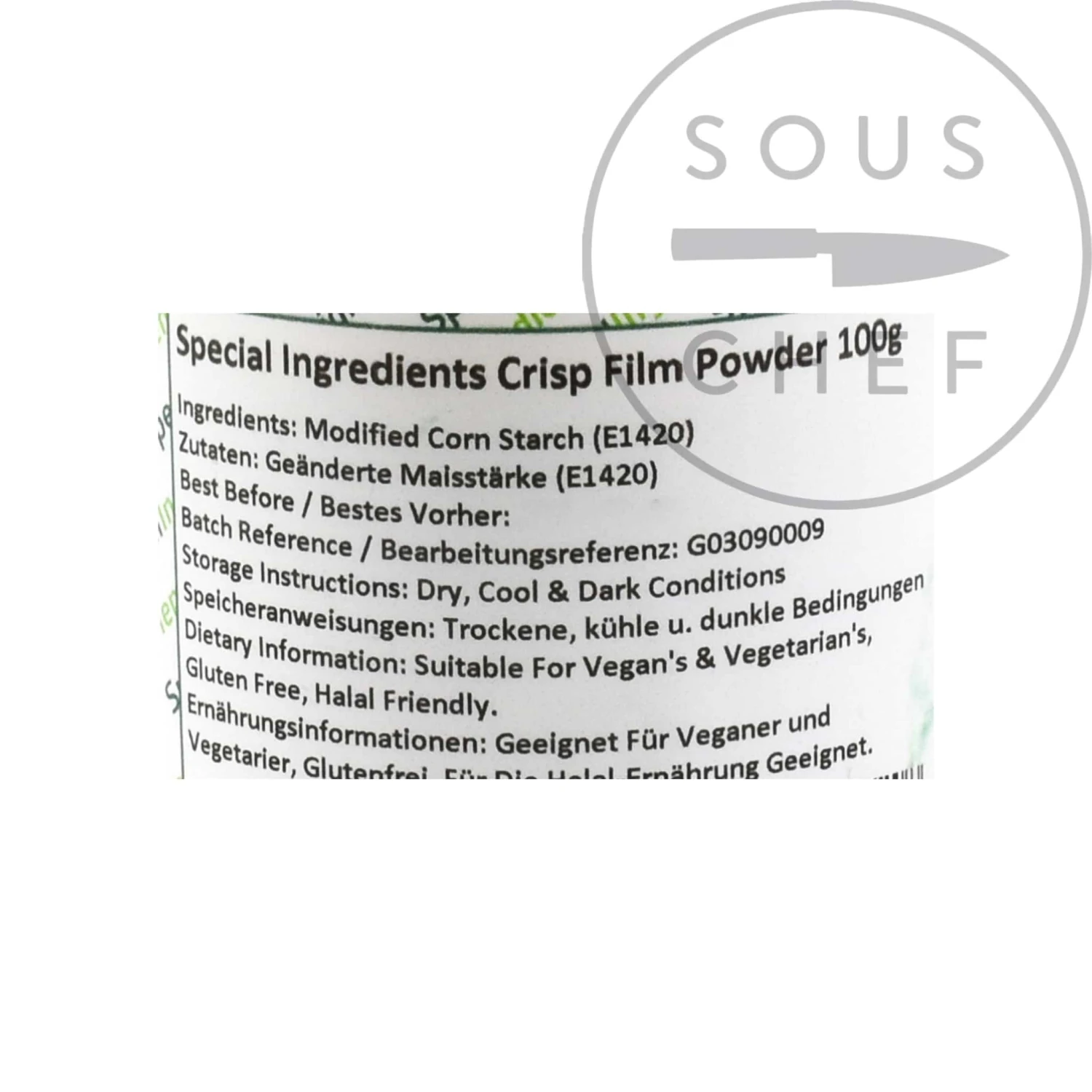 Special Ingredients Ingredients Crisp Film Powder 100g 4 Special Ingredients Ingredients Crisp Film Powder 100g