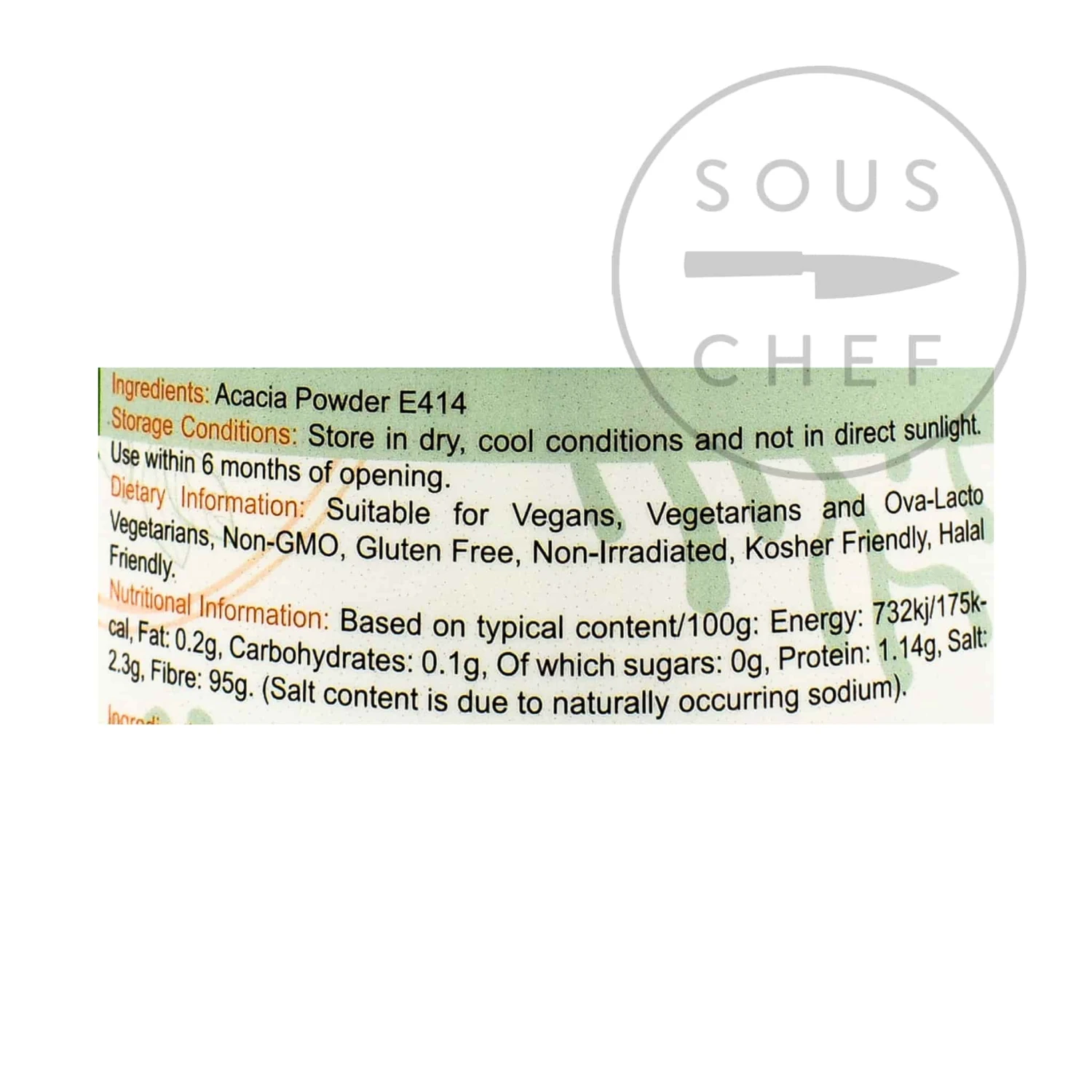 Special Ingredients Gum Arabic Powder 100g 4 Special Ingredients Gum Arabic Powder 100g