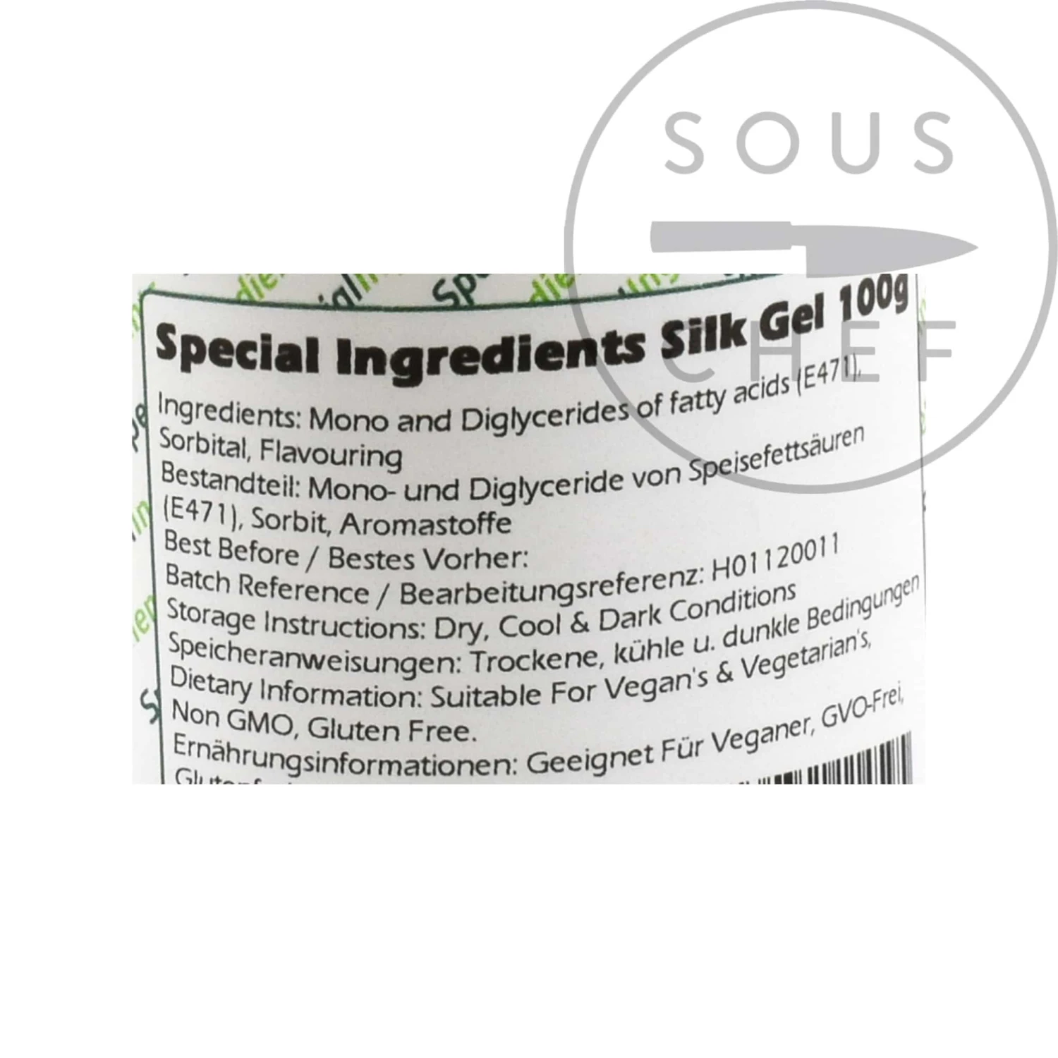 Special Ingredients Silk Gel 100g Ingredients 4 Special Ingredients Silk Gel 100g Ingredients