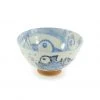 Kiji Stoneware & Ceramics Rice Bowl With Blue Fish