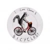 Jimbob Art Tableware I Love Cheese & Bicycles Side Plate 20cm