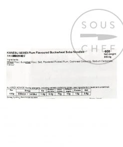 Kanesu Seimen Ingredients Pink Soba Noodles With Plum Extract 200g