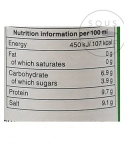 Ingredients Kikkoman Soy Sauce - Less Salt 250ml