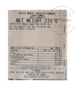 Akagi Dried Somen Noodles 270g Ingredients