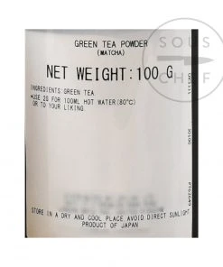 Japanese Ingredients Premium Matcha Green Tea Powder 100g Ingredients